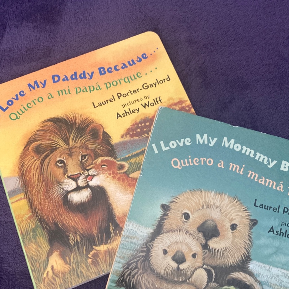 MAKE AN OFFER! Two Kids Books: I Love My Daddy & I Love My Mommy EnglishSpanish